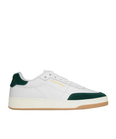 Saint Laurent Sl/61 Sneakers In Smooth Leather In White