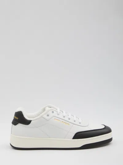 Saint Laurent Sl/61 Sneakers In Smooth Leather In White