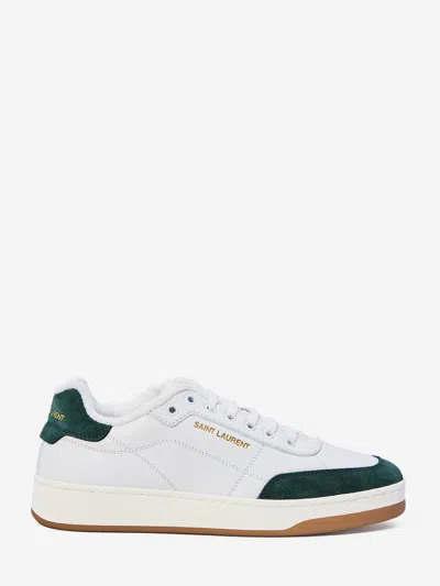 Saint Laurent Sl61 Sneakers In Smooth Leather In White