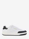 Saint Laurent Smooth Leather Sneakers Contrast Panel In White