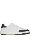 Saint Laurent Smooth Leather Sneakers Contrast Panel In White
