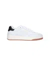 Saint Laurent Low-top Sneakers With Contrast Heel Tab In White