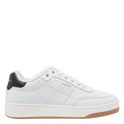 Saint Laurent Sl61 Leather Sneaker In White