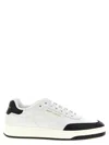 Saint Laurent White And Black Leather Sneakers In White