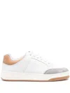 Saint Laurent Sl/61 Sneakers In Smooth Leather And Suede In White