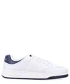 Saint Laurent Low-top Sneakers With Contrast Heel Tab In White