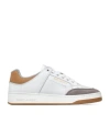 Saint Laurent Sl/61 Sneakers In Smooth Leather And Suede In White