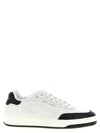 Saint Laurent Smooth Leather Sneakers Contrast Panel In White
