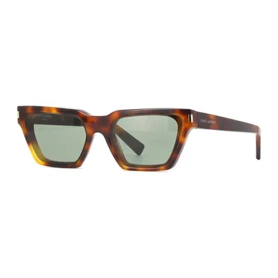 Saint Laurent Sl633calista003 Tortoiseshell Cat-eye Sunglasses In Blue