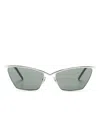 Saint Laurent Sl637 Cat-eye Sunglasses In Silver