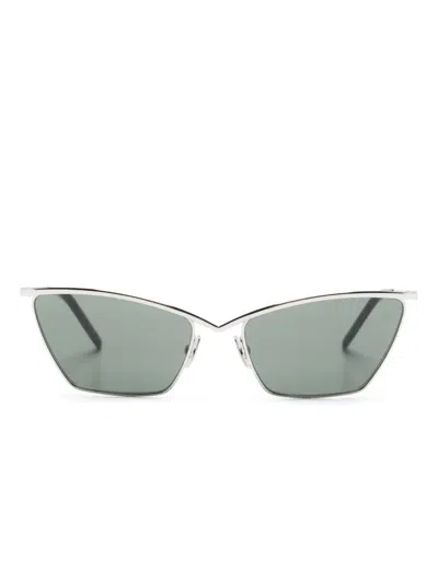 Saint Laurent Sl637 Cat-eye Sunglasses In Silver