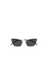 Saint Laurent Sl637 Cat-eye Sunglasses In Yellow