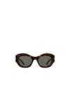 Saint Laurent Sl639 Round-frame Sunglasses In Green