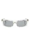 Saint Laurent Sl658 Rectangle-frame Sunglasses In Grey