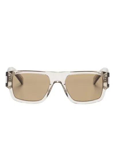 Saint Laurent Sl659 Square-frame Sunglasses In Grey
