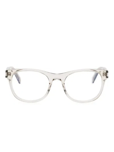 Saint Laurent Square-frame Glasses In Grey