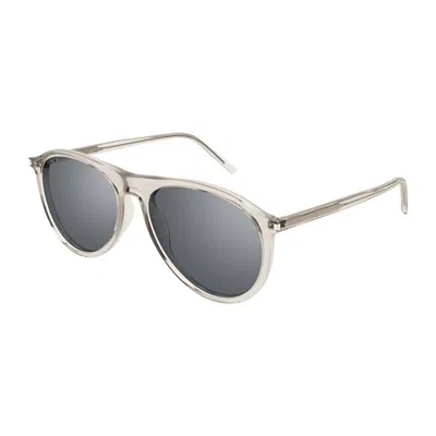 Saint Laurent Sl667 Transparent Mini Sunglasses In Multi