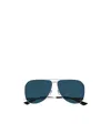 Saint Laurent Sl690 Dust Pilot-frame Sunglasses In Blue