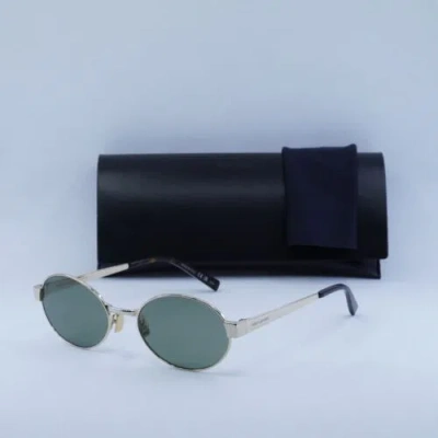 Pre-owned Saint Laurent Sl692 003 Gold/green 55-19-145 Sunglasses Authentic