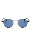 Saint Laurent Hyper Rimlock Aviator Sunglasses In Brown