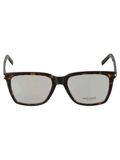 Saint Laurent Sl717 Slim Sunglasses In Brown