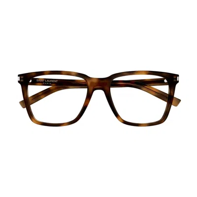 Saint Laurent Sl717slim003 Eyeglasses In Brown