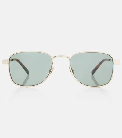 Saint Laurent Sl741 Aviator Sunglasses In Gold