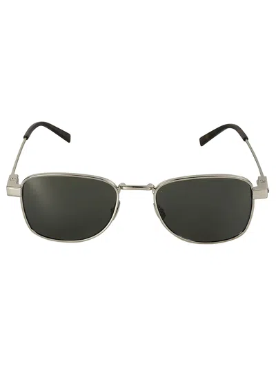 Saint Laurent Sl741 Sunglasses In Silver-silver-grey