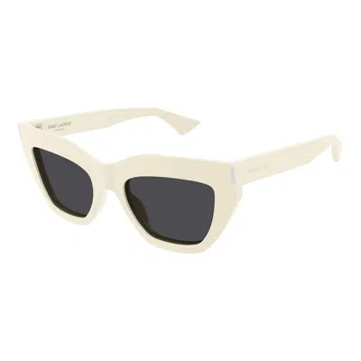 Saint Laurent Sl759004 Square Full Rim Sunglasses In White