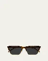 Saint Laurent Sl767 Square Rimmed Sunglasses In Havana