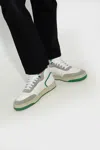 Saint Laurent Leather And Suede Sneakers With Perforated Detailing In White