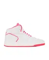Saint Laurent High-top Leather Sneakers In White