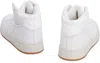 Saint Laurent Leather High-top Sneakers Perforated Detailing In White