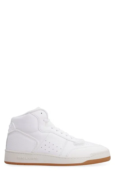 SAINT LAURENT SL/80 LEATHER HIGH-TOP SNEAKERS