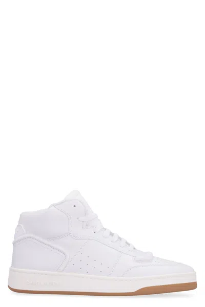 Saint Laurent Sl/80 Mid-top Sneakers In White
