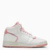 SAINT LAURENT SL\/80 WHITE\/PINK LEATHER SNEAKERS