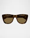 Saint Laurent Sl816 Recycled Acetate Sunglasses In Brown