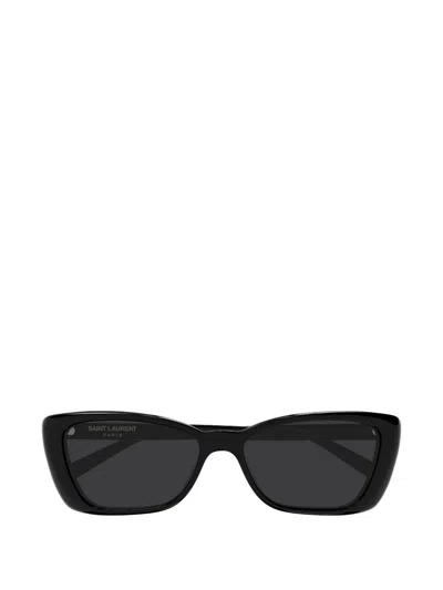 Saint Laurent Sl943 Rectangle-frame Sunglasses In Black