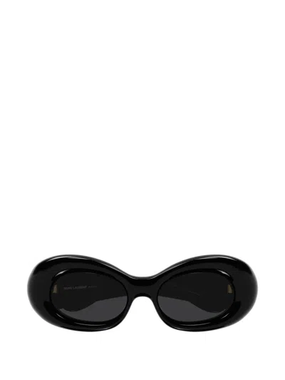 Saint Laurent Sl968 Round-frame Sunglasses In Yellow