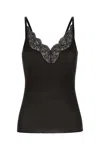 Saint Laurent Slate Silk Tank Top In Brown