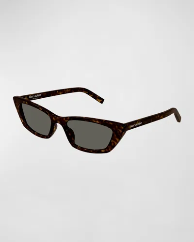 SAINT LAURENT SLEEK ACETATE CAT-EYE SUNGLASSES