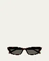 Saint Laurent Sleek Acetate Cat-eye Sunglasses In Multi