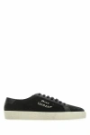Saint Laurent Sleek Black Canvas & Leather Low-top Sneakers