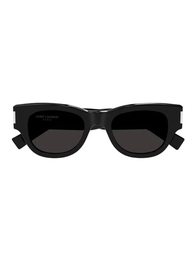 Saint Laurent Sleek Oversized Sunglasses With 145mm Temples In Gray