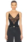 Saint Laurent Sleeveless Bodysuit In Noir