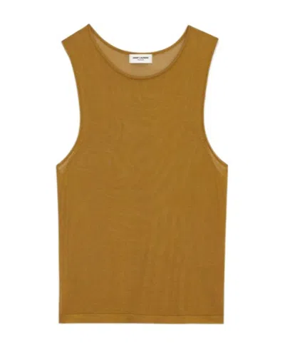 SAINT LAURENT SAINT LAURENT SLEEVELESS CROPPED TANK TOP