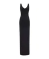 Saint Laurent Luxurious Cupro Organic Black Dress For Women | Ss22 Collection In Black