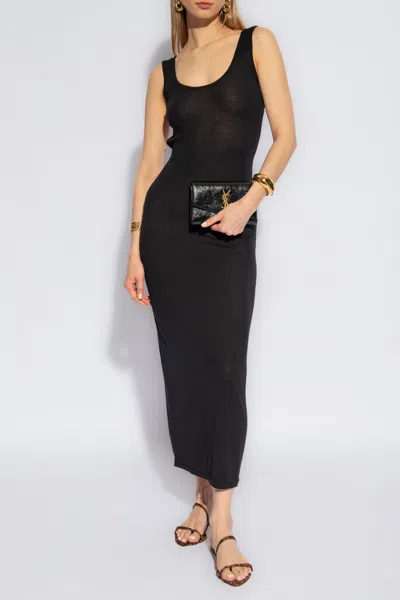 Saint Laurent Sleeveless Dress In Black