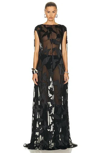 Saint Laurent Sleeveless Dress In Noir