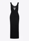 Saint Laurent Wool Tank Dress In Black
